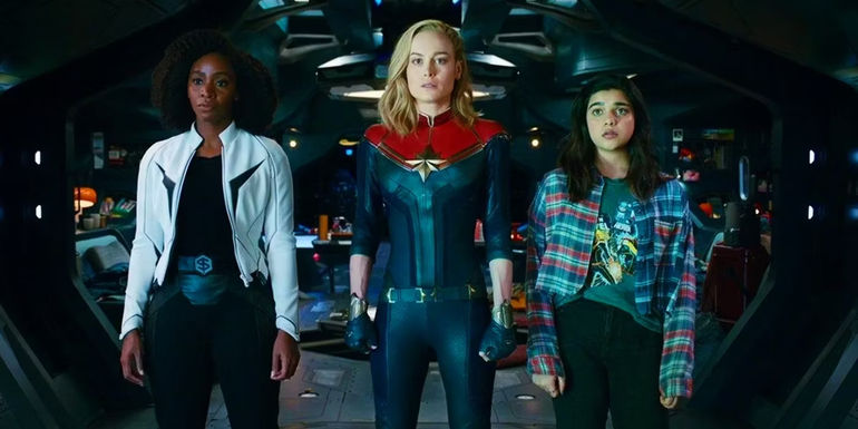 Monica Rambeau, Carol Danvers, and Kamala Khan join forces in The Marvels