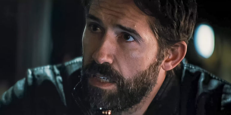 Scott Adkins looking worried in Lights Out