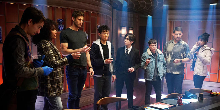 The Umbrella Academy season 4 Hargreeves siblings taking a shot