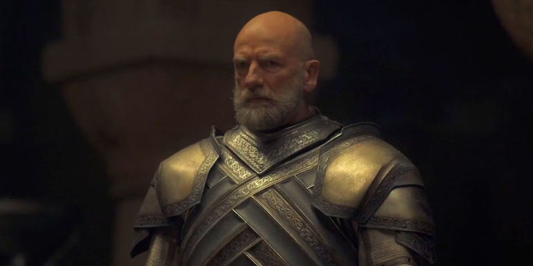 Ser Harrold Westerling looking upset in House of the Dragon