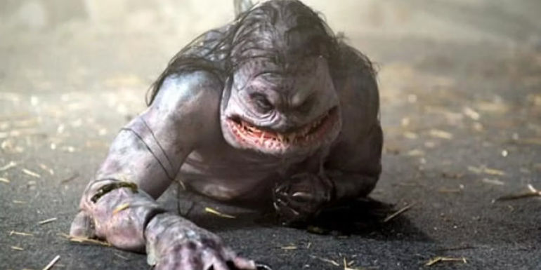 The Merman lying on its stomach in The Cabin In The Woods