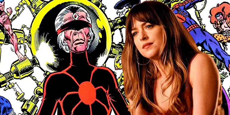 Dakota Johnson and Madame Web in Marvel Comics
