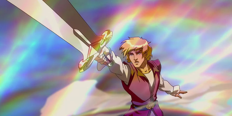Prince Adam summoning the power of He-Man in Masters of the Universe - Revolution