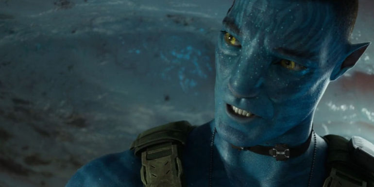 Recombinant Quaritch looking intrigued in Avatar: The Way of Water