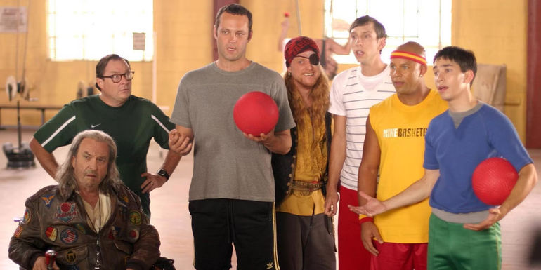 Vince Vaughn and the cast of Dodgeball