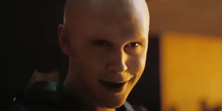 Austin Butler smiling as Feyd-Rautha in Dune: Part Two