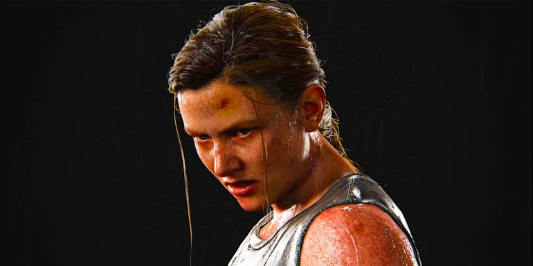 Abby from The Last of Us looking at the viewer
