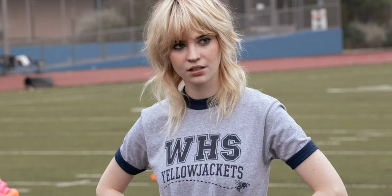 Natalie on the soccer field in Yellowjackets