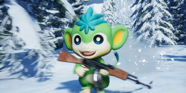 Palworld official art lifmunk w gun