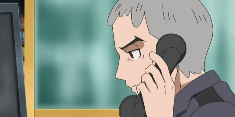 Pokemon: Nanu on the phone with Giovanni