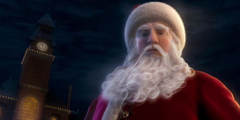 Santa looking down in The Polar Express