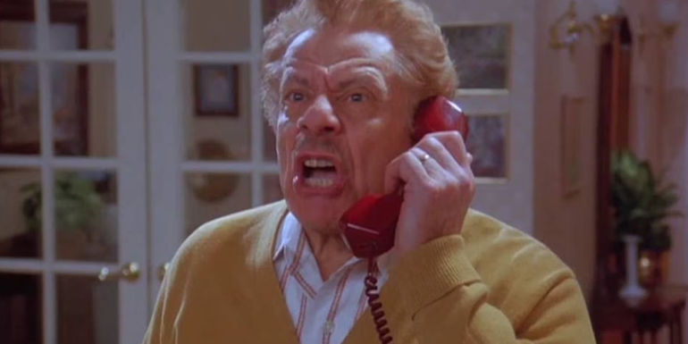 Frank yelling on the phone in Seinfeld