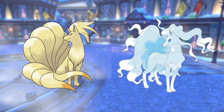 Pokemon Ninetales and Alolan Ninetales