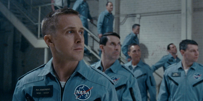 Ryan Gosling as Neil Armstrong in First Man