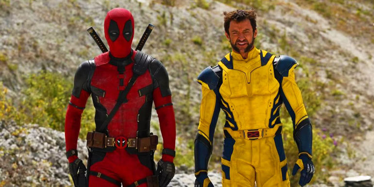 Deadpool and Wolverine walking in the Void in Deadpool and Wolverine