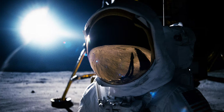 First Man moon landing scene