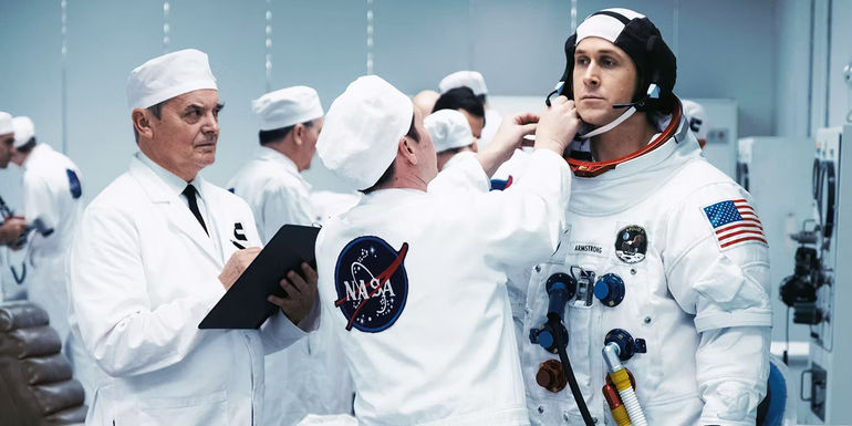 First Man Neil Armstrong getting ready