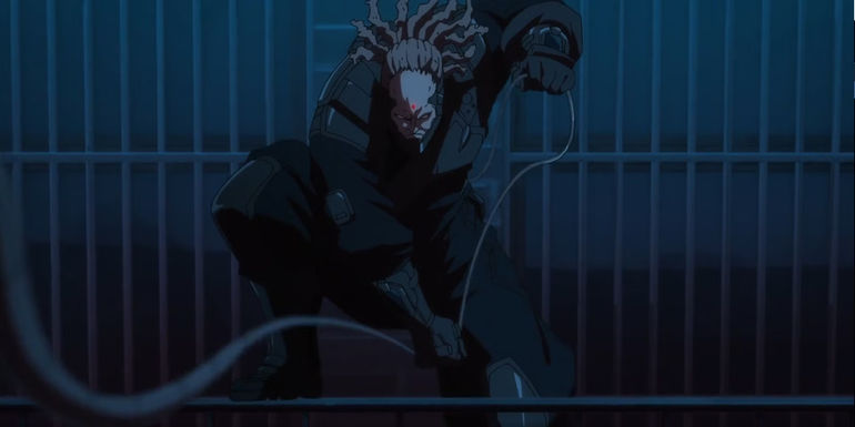 Ninja leader wields a rope in combat