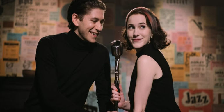 Joel and Midge at the Gaslight Cafe in The Marvelous Mrs. Maisel