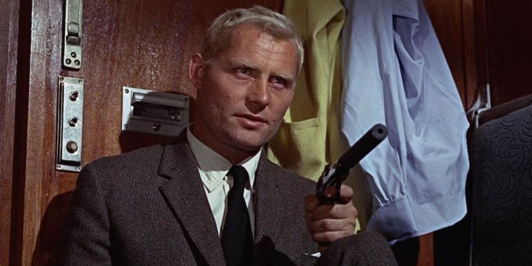 Red Grant with a gun in From Russia with Love