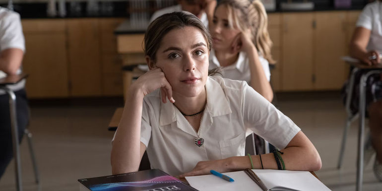 Kiernan Shipka as Bea in class in Wildflower