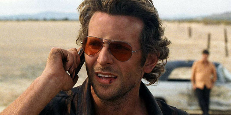 Bradley Cooper on the phone in 'The Hangover'