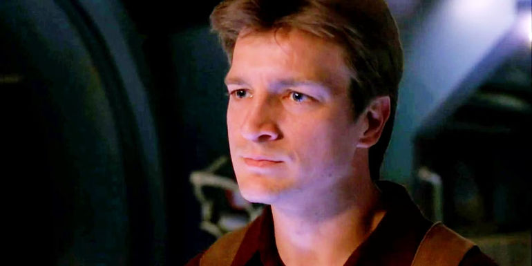 Nathan Fillion as Mal Reynolds in Firefly season 1 episode 1