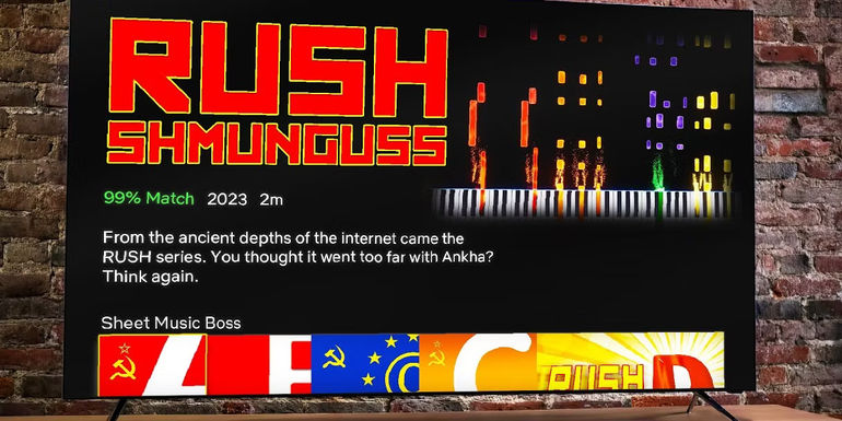 Netflix menu for Rush Shmunguss