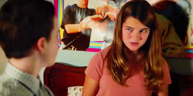Missy Scowling At Sheldon in Young Sheldon