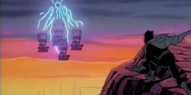 Black Panther watching Magneto's Ships in X-Men