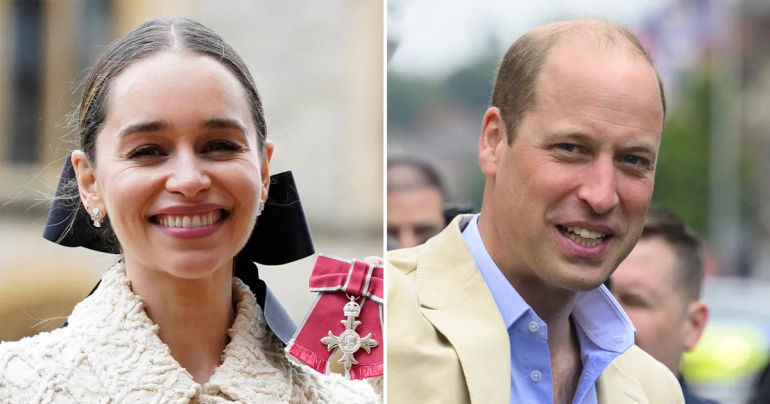 Prince William Honors Emilia Clarke and Her Mother for Charitable Work