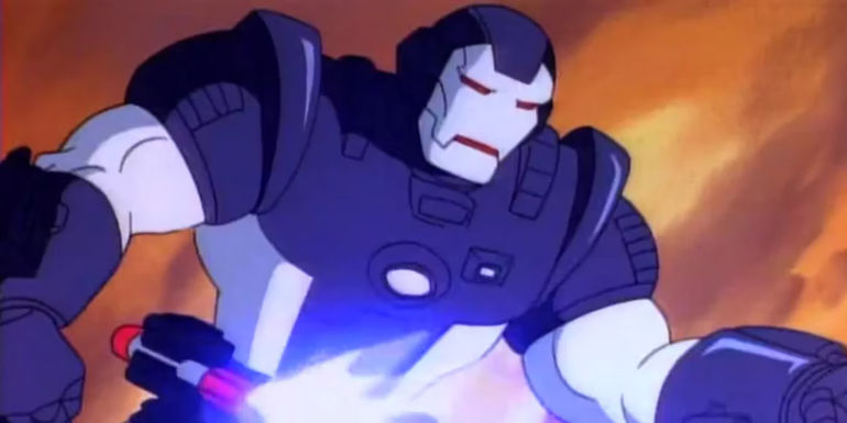 War Machine firing cannons in Marvel Animated Universe