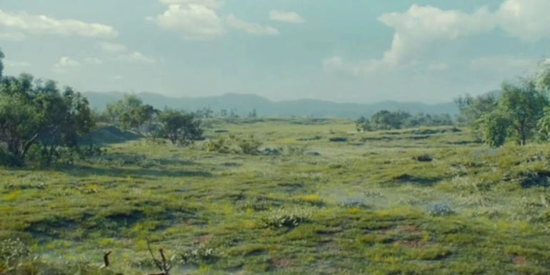 The green, deceptive view of the outside world in Silo