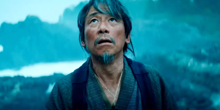 A Man Looking Up in Awe in Shogun