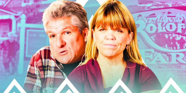Little People, Big World's Matt and Amy Roloff with Roloff Farms behind them