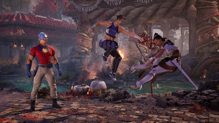 A screenshot of the upcoming Kameo fighter Janet Cage in Mortal Kombat 1.