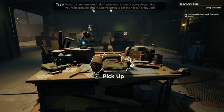 Find and Wear The Backpack