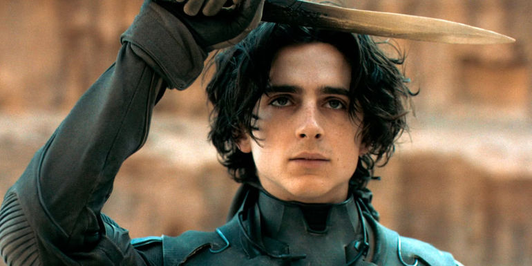 Paul doing the salute of House Atreides in Dune