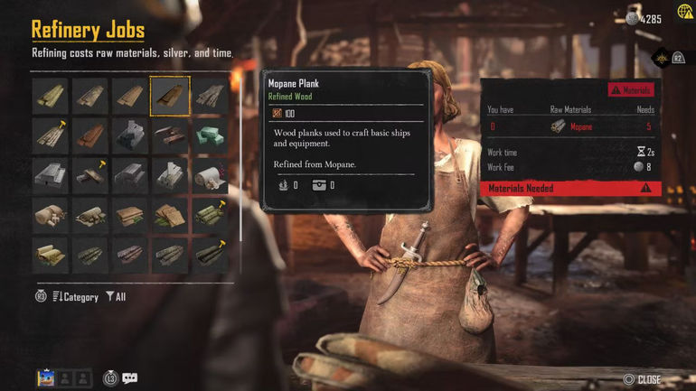 Refining Items in Skull and Bones