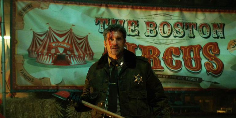 Thanksgiving Newlon with an axe