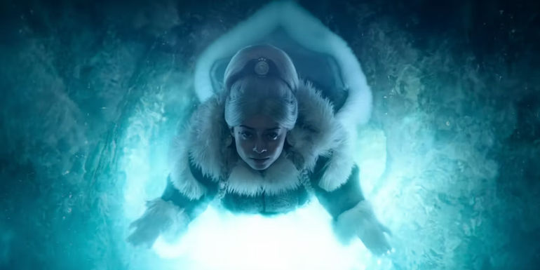 Yue reviving the Moon Spirit in The Last Airbender's Netflix finale