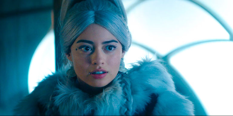 Princess Yue surprised from Avatar the last airbender Amber Midthunder as Princess Yue