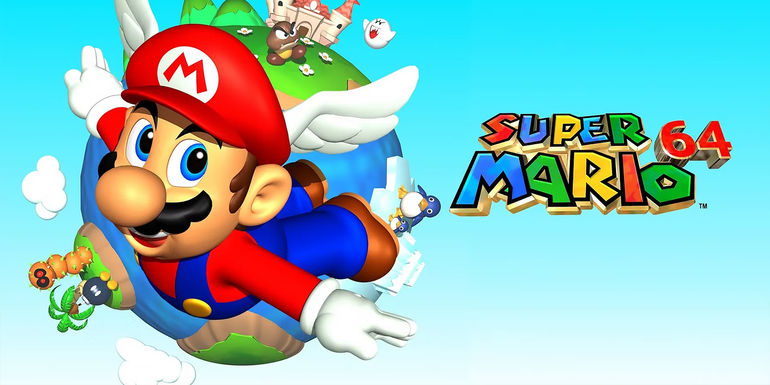 Super Mario 64 cover art with Mario in front of planet - Best-Selling Nintendo 64 Games