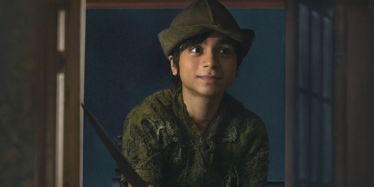 Peter Pan in the Darling family window in Peter Pan and Wendy - Shadows of Betrayal: Peter Pan & Wendy's Ominous Overture