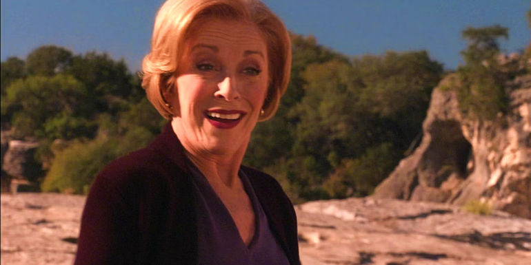 Helga smiles while standing outside in Spy Kids 2 - Spy Kids 2: The Island of Lost Dreams and Spy Kids 3-D: Game Over - Holland Taylor As Helga Avellan/Grandma