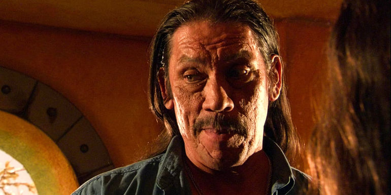 Uncle Machete looks incredulous in Spy Kids. - Spy Kids, Spy Kids 2: The Island of Lost Dreams, Spy Kids 3-D: Game Over, Spy Kids 4: All The Time In the World - Danny Trejo As Uncle Machete