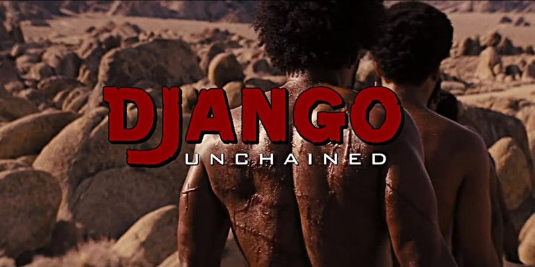 The opening credits of Django Unchained