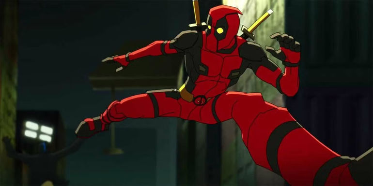 Deadpool on the run in Deadpool animated show test footage - The Blend of Humor and Marvel's Vision