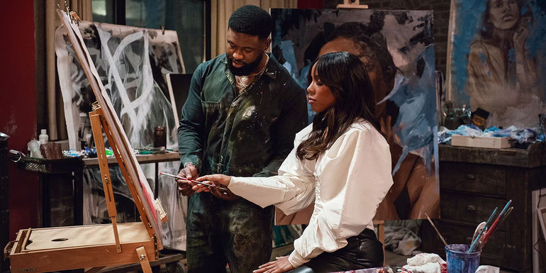 Zyair helps Mea paint in Mea Culpa. - Zyair kept a record of his partners through paintings. - Zyair Painted Every Woman He Had An Intimate Connection With