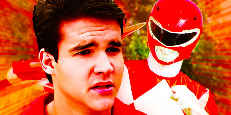 austin st john as jason and the red ranger in Power Rangers - Red Ranger/Gold Ranger - Jason Lee Scott from MMPR/Zeo
